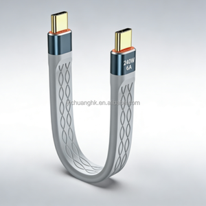 Cable de Datos USB4 Tipo C Portátil de 13 cm con Conectores Dobles Tipo C, Carga Rápida de 60 W, Cobre Puro, PVC, Transmisión de 40 Gbps - Product Image 2