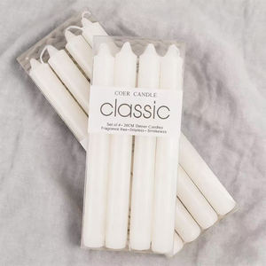 Offre Spéciale pas cher 10 pouces 8 heures de temps de combustion blanc coloré 4 Pack bougies coniques pour la fête de mariage - Product Image 1