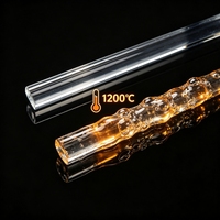 Barre d'agitation en quartz pur, en silice fondue, polie au feu, pour usage en laboratoire et chimique