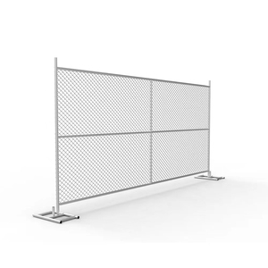 Clôture de sécurité temporaire de style américain, panneau de clôture en chaîne galvanisée antirouille pour la sécurité, chantier de construction, barrière - Product Image 1
