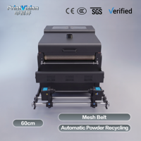 Machine industrielle de secouage et de séchage de poudre DTF de 60 cm avec système de retour automatique de la poudre pour film PET
