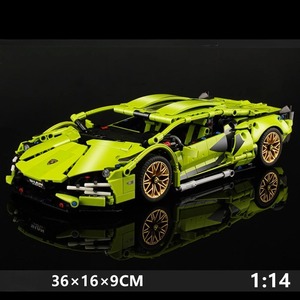 مجموعة وحدات بناء رؤية cyberpour Supercar & Lambo V12 بجهاز تحكم عن بعد لبنات بناء السيارات الرياضية لطراز السيارات الميكانيكية - Product Image 5