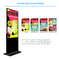 Affichage numérique vertical sur pied de 32 pouces, écran LCD, Android/Windows avec système de gestion CMS pour les magasins