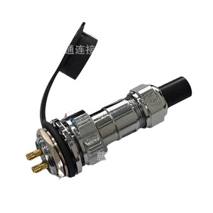 Conector de Aviación GX16, Enchufe y Tomacorriente Cromados y Dorados, Impermeables, de 2 a 10 Pines, para Montaje en Panel, Serie M16 - Product Image 1