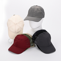 Vente en gros Casquette de golf respirante avec logo brodé sur mesure 6 panneaux, casquettes de baseball en nylon à séchage rapide et trou découpé au laser pour hommes
