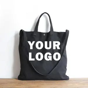 Custom Logo Wholesale Promotion Custom Womens Natural Durable Cotton Canvas Shopping Tote Bag For Boutique