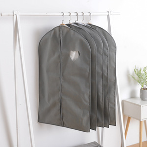 <b>Clothes</b> Protector Dustproof <b>Storage</b> Hanging Bag Gray Beige Rectangle Wardrobe Use - Product Image 3