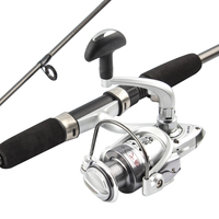 Nouveauté : Combo de pêche spinning 1,8 m, ensemble complet canne à pêche spinning avec moulinet pour la pêche en lac et en rivière en extérieur