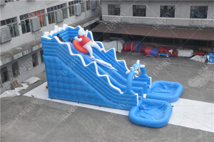 Toboggan aquatique gonflable commercial <span class=keywords><strong>d</strong></span>'été tropical toboggan géant de piscine gonflable - Product Image 2