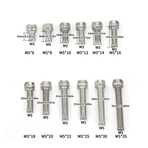 Kit de Tornillos de Cabeza Hexagonal OEM, Acero Inoxidable 304 316, Tornillos Hexagonales DIN912 M5, Tornillos Allen para Ingeniería Industrial - Product Image 5