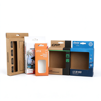 Boîte à fenêtre avec languette personnalisée, boîte de présentation en papier kraft, boîte en papier personnalisée pour l'électronique et les accessoires de vélo