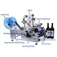 FK603 — etiqueteuse de bouteilles de vin en plastique, semi-automatique, petit, tube à essai souple, machine de dépose d'étiquettes, rapide et bon marché