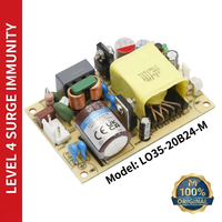 Konverter Daya AC DC Open Frame Mornsun LO35-20B15-M 36W 15V2.4A 85~264VAC Pemasangan PCB Pendingin Udara Efisiensi 88% Medis