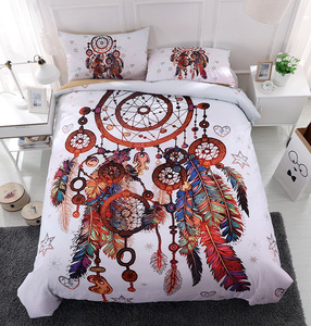 Dreamcatcher Queen Set 4PC 5D Textured Boho Bedding Hypoallergenic Cover Sheet Taies d'oreiller Taille USA - Product Image 1