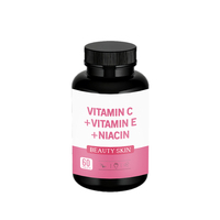 Comprimés de Vitamine C, Vitamine E et Niacine de qualité supérieure, formule beauté pour la peau, puissant antioxydant pour une peau éclatante, étiquette privée OEM