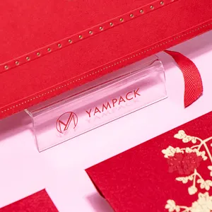 シルク布マネー新年アンパオ金箔スタンプ生地赤い封筒ベルベット赤いパケット
