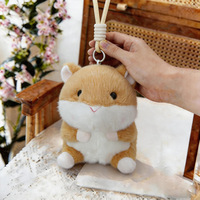 En gros, Poupée en peluche Hamster Ball Fat, Breloques de sac à dos mignonnes, Pendentifs, Jouets pour enfants, Porte-clés en peluche de dessin animé, Cadeau d'anniversaire