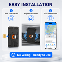 Traceur GPS sans fil 4G LTE OEM ODM avec WiFi LBS pour voiture et moto, étanche, magnétique, suivi par application Android, garantie 1 an