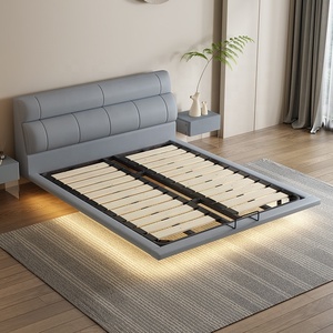 Nuova moda casa camera da letto mobili a buon mercato prezzo confortevole testiera per dormire blu lusso king Size letto sospeso per adulti - Product Image 3