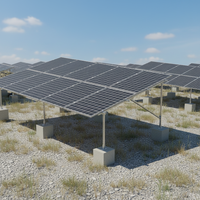 Système de montage au sol pour panneaux solaires 1000 kW, structure de montage photovoltaïque réglable, acier inoxydable 304, durable, 25 ans