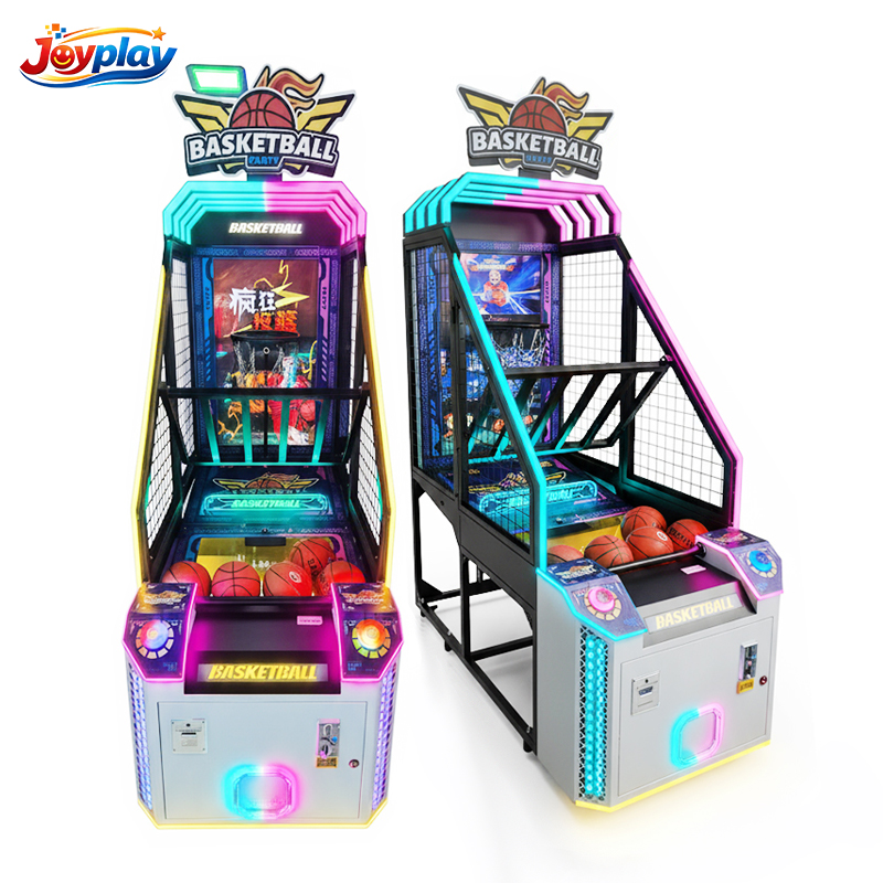 Joyplay Coin-Operated Kids Basketball Arcade Game with LED Screen Fun Indoor Hoop Shooting Machine Basketball Game Machine