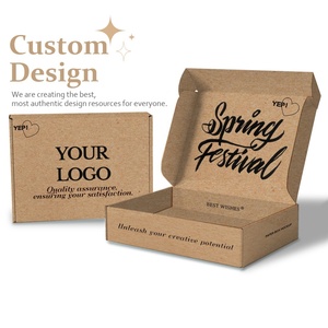 Customized Good Price Black Logo Printed Garment Cardboard Kraft Paper <b>Packing</b> <b>Box</b> Mailer - Product Image 4