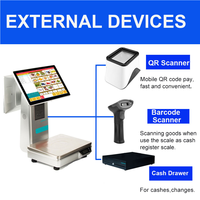 Báscula de Pesaje para PC, Impresora de Etiquetas de Código de Barras Electrónica, Pantalla Táctil, Placa Base de Grado Industrial, Impresora de Transferencia Térmica POS