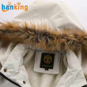 Automne hiver hommes femmes épaissi chaud décontracté coupe-vent imperméable Sports de plein air veste à capuche avec manteau à capuche en fausse fourrure - Product Image 4