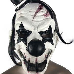 Fantasy Silicone Clown Mask With Top Hat Stars Eyes Halloween Party Costume Unisex 12+ - Product Image 3
