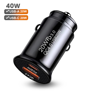 <span class=keywords><strong>Cargador</strong></span> de Coche USB de <span class=keywords><strong>40W</strong></span> <span class=keywords><strong>Tipo</strong></span> <span class=keywords><strong>C</strong></span>, Adaptador de Carga Rápida para Teléfono Xiaomi <span class=keywords><strong>Huawei</strong></span> PD, Adaptador de Coche con Encendedor de Cigarrillos - Product Image 1