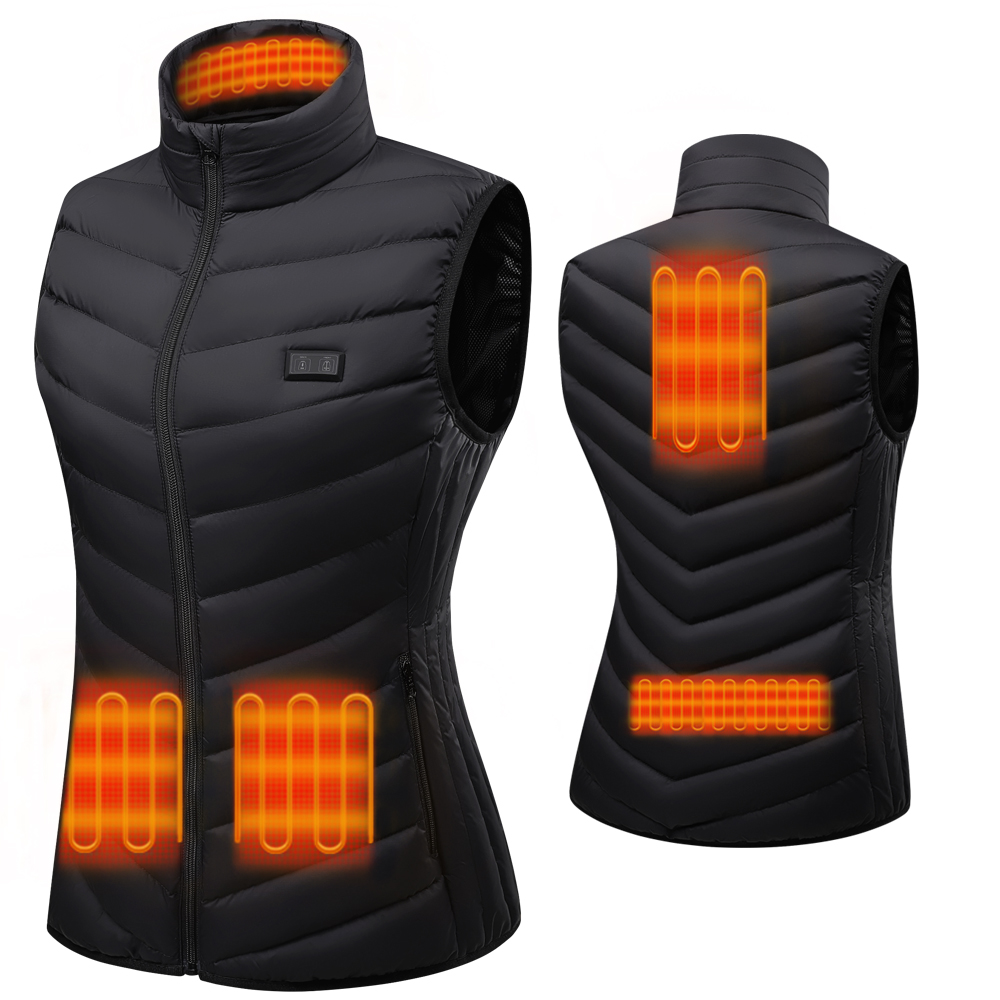 Usa Size Women's Heated Vest Winter Warm Wholesale Winter Usb Battery Electric Warm Lightweight Heating Vest Cotton Coat