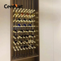 Casier à vin de luxe léger en alliage d'aluminium acrylique pour l'affichage et le stockage des restaurants de haute qualité et à bon prix
