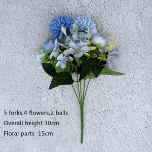 PT-R134 Hoa Bóng Làm Cho Sang Trọng Cam Nhân Tạo Hoa Cúc Và Lụa Tăng Hoa Quả Bóng Cho Đám Cưới <span class=keywords><strong>Centerpieces</strong></span> - Product Image 4