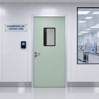 Pintu Rumah Sakit HPL, Pintu Ayun Medis untuk Ruang Bersih dengan Ventilasi Louver, Rangka Aluminium Alloy