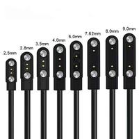 Cable de Carga Magnético Personalizado de Fábrica para Reloj Inteligente, 2 Pines, 4 Pines, USB 2.0, Cable Cargador con Conector Pogo Pin