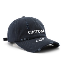 Gorra de béisbol personalizada vintage desgastada suave superior bordado a mano Terry espiga rayas hoja Formal Dobby negocios étnico