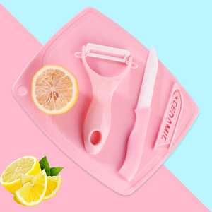 Driedelige ecovriendelijke rechthandige keramische koksmessenset, grote partij, keukengeschenk voor het snijden van fruit en culinaire taken - Product Image 2