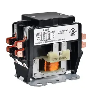 HVAC 접촉기 30A 24V 120V 220V 교체 AC 접촉기 컨디셔너 릴레이 냉동 시스템과 호환 UL 나열