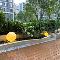 Lampe de Jardin Sphérique IP65 Effet Clair de Lune, Décoration Extérieure de Noël, Télécommandée, Multicolore Peinte