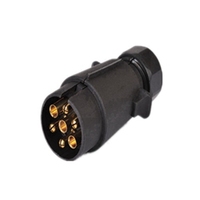 Prise de remorque de type européen 12V 7P avec broches en cuivre et boîtier en plastique/aluminium