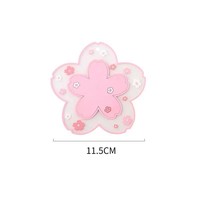 Tapis isolant en plastique motif fleur de cerisier 11,5 cm, 15,5 cm, 19,5 cm – Dessous de plat, dessous de bol, dessous de pot, dessous de tasse résistant à la chaleur pour table à manger