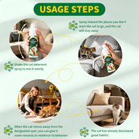 Spray Répulsif Naturel à Base de Plantes pour Chats, Anti-Rayures, Aide à l'Entraînement, pour Usage Intérieur et Extérieur (Marque Privée)