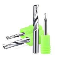Fresa de carburo sólido con acabado espejo 1F de corte ascendente para CNC, herramienta de corte suave para perfiles de aleación de aluminio