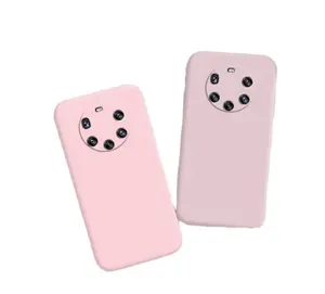 Großhandel Straight Edge Stoß feste Soft Touch TPU Gummi beschichtete Mikro faser Futter Telefon hülle Für Huawei P60 PRO/Y61/NOVA 10SE