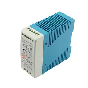 SMPS電源MDR-40-24調整可能な産業用DINレールシリーズ40W24V、LEDインジケーター付き