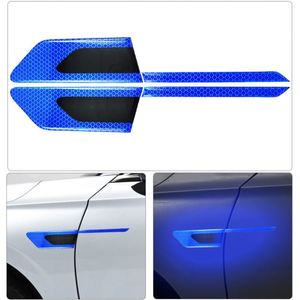 Nuevas pegatinas reflectantes de fibra de carbono para espejos retrovisores, pegatinas decorativas protectoras, tiras anticolisión para puertas de coche - Product Image 4