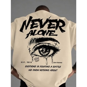 T-shirts pour hommes en coton, style décontracté, imprimés graphiques vintage, lettres, vêtements de créateurs américains, vente chaude - Product Image 1