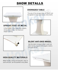 Multifunction Hairdressing Rolling Cart Beauty Salon Trolley With Silent Anti-Skid WHEELS - Product Image 6