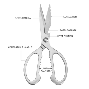 Kéo nhà bếp ngoài trời với nhựa xử lý thực phẩm cắt thành phần gia cầm kéo xương kéo bao gồm cho hộ gia đình sử dụng - Product Image 3