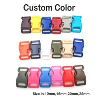 3/8 "boucles rapides colorées à dégagement latéral rapide en plastique boucle de collier de chien de haute qualité pour sangles de sac accessoires de sangle